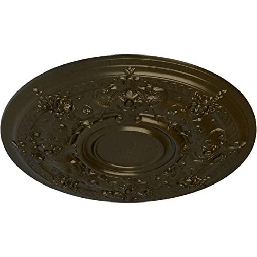 Ekena Millwork Ekena Millwork CM29DAGGS Darnay Ceiling Medallion, 29 1/4\"OD x 2\"P (Fits Canopies up to 7 1/4\"), Hand-Painted Green Gold