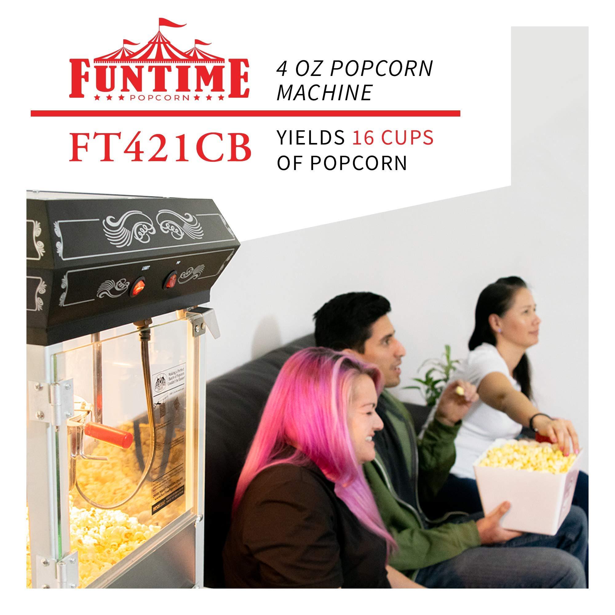 Funtime FunTime Carnival Style 4-Ounce Hot Oil Popcorn Machine, Black
