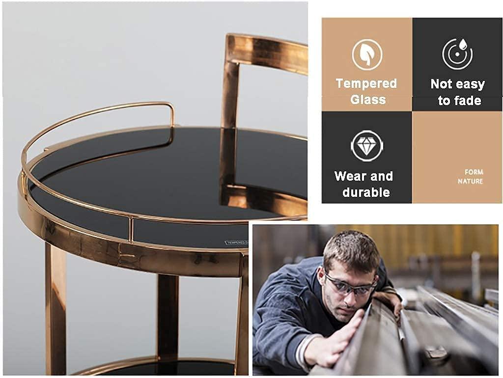 HAOKAZLBR HAOKAZLBR Bar Serving Cart for Hotel Luxury Restaurant, Kitchen Storage Trolley Kitchen Trolley Cart 3 Tier Bar Cart Drinks Trolley,Kitchen Serving Trolley Storage with Wheel,Tea Cart, oujinmm2024327