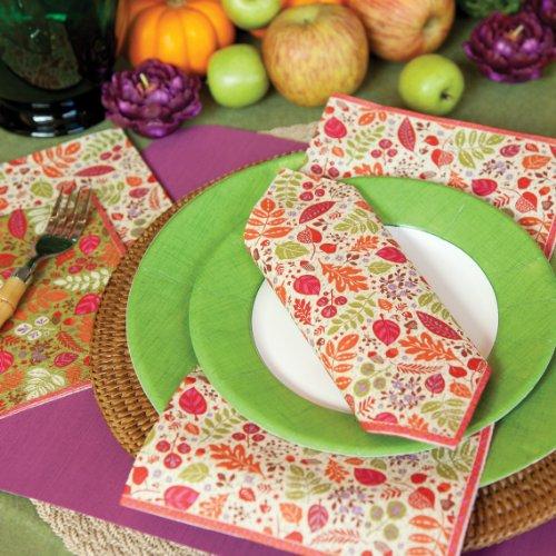 Caspari Caspari Rattan Round Plate Charger in Dark Natural Brown