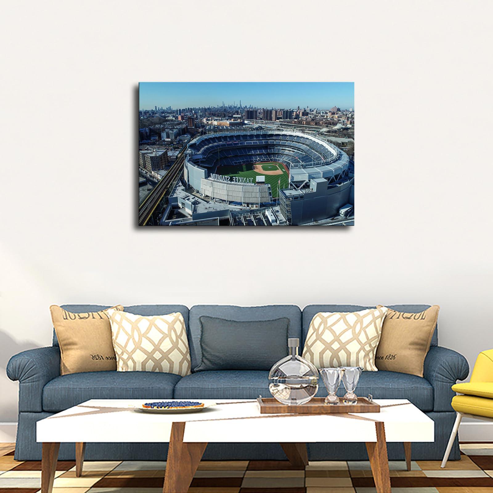 lawkda Yankee Stadium Poster Canvas Printing Art Home Private Space Public Place Wall Decoration (2436inch Unframed)