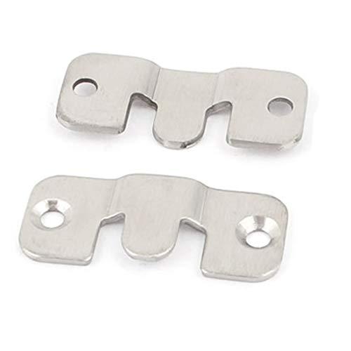 uxcell uxcell Stainless Steel Universal Sofa Interlocking Furniture Connector 20pcs