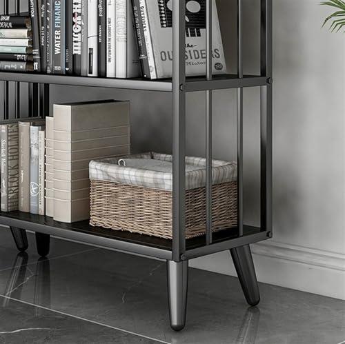 YUXING1205 YUXING1205 Bookcases Simple Iron Bookshelf Storage Rack Floor-to-Ceiling Multi-Layer Storage Storage Shelf Office Bookcase in Living Room and Bedroom Bookshelf Bookcase(60cm)