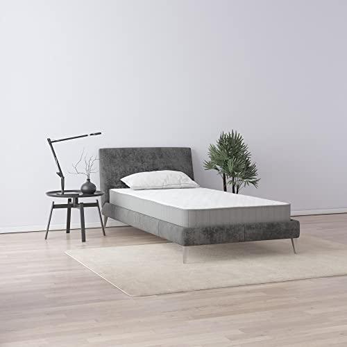 Signature Sleep Signature Sleep,Polyester Tranquility 6 Inch 2-Sided Flippable Bonnell Spring Coil Mattress, Twin Size,Medium GreenGuard Gold Certified,White