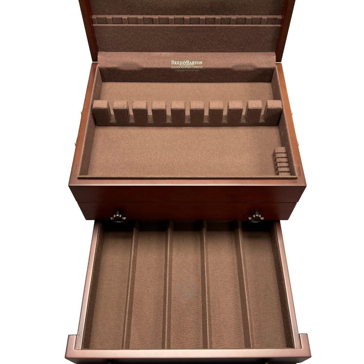 Reed & Barton Reed & Barton 43M Bristol Grande Mahogany Flatware Chest,Brown