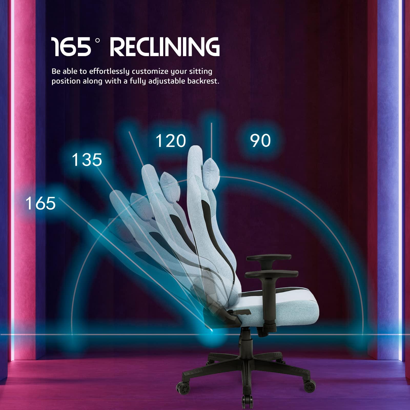 Raidmax Raidmax DK802 Series Computer-Gaming-Chairs, Soft Breathable Fabric All Day Gaming Chair, Heavy Duty Gas Lift and Metal Base, Magnetic Head Pillow, Lumbar Support Pillow (Pink)