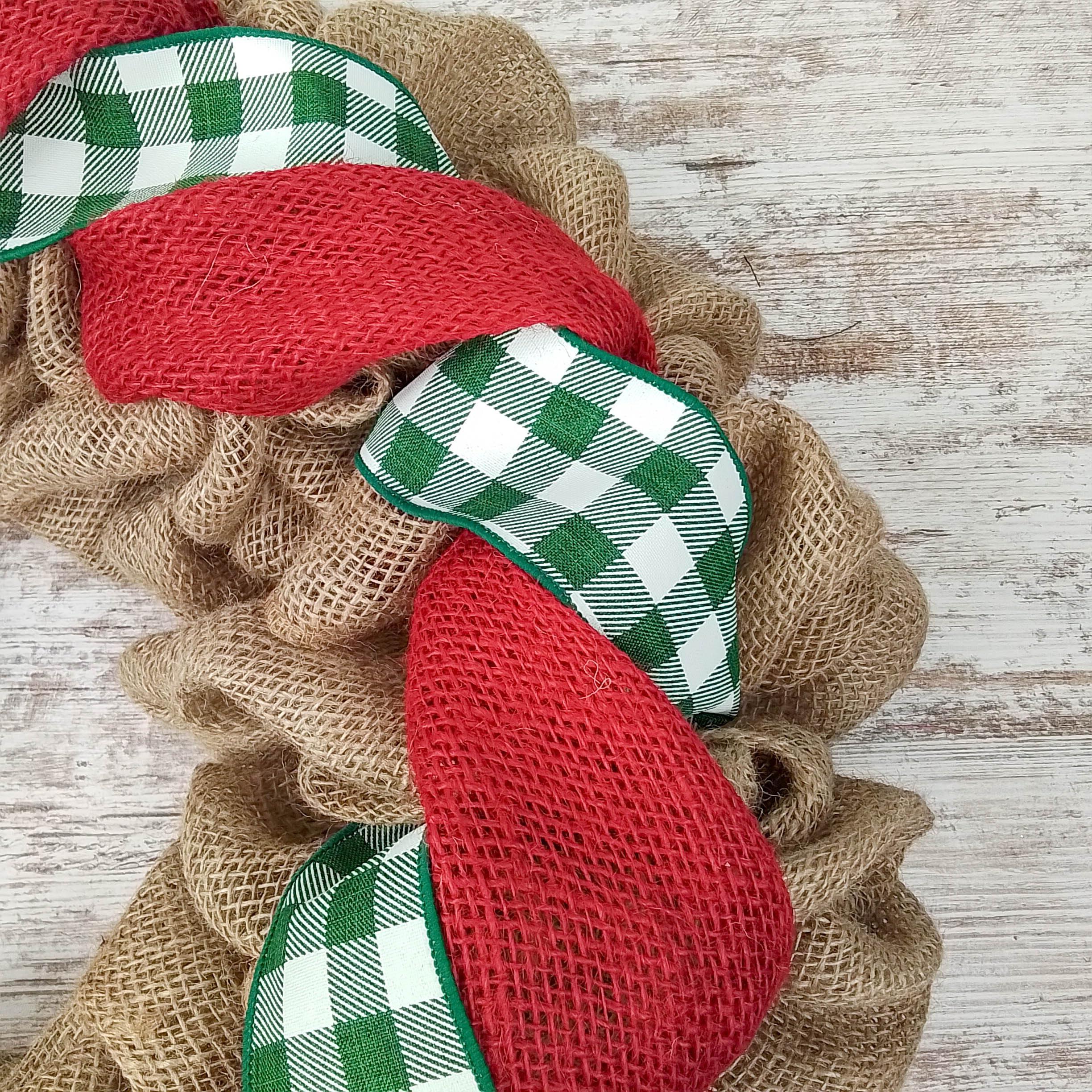 Pink Door Wreaths Buffalo Check Burlap Front Door Wreath - Black White Everyday Year Round Decor - Gift for Mom (Christmas, Custom)