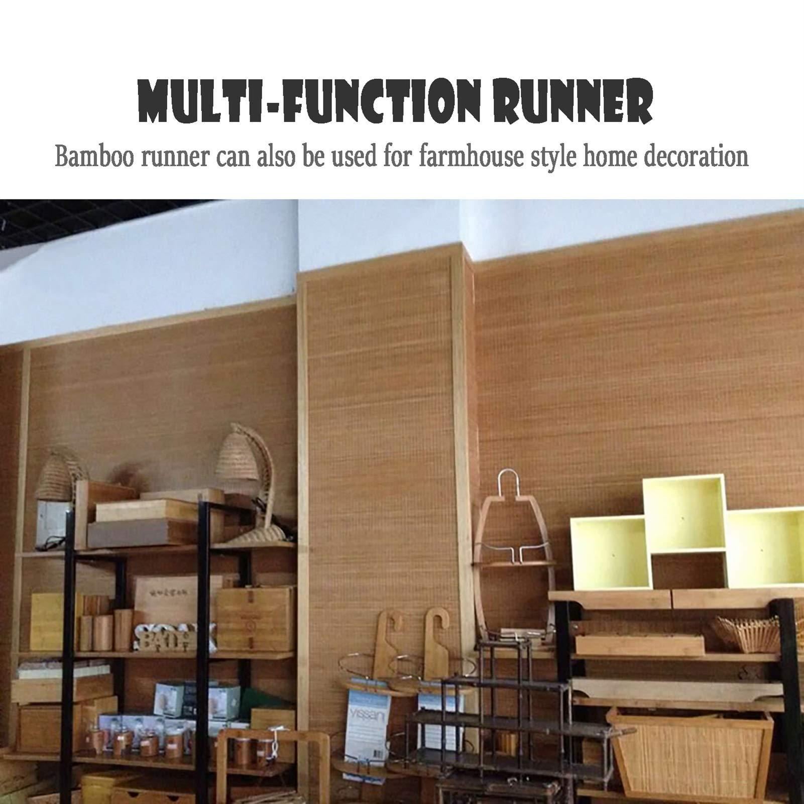 Table Runner Table Runner 10-90cm Wide Bamboo, Japanese Style Placemat Non Slip Insulation Table Mats for Kitchen Dining Tea Table, Wipe Clean (Size : 80300cm)