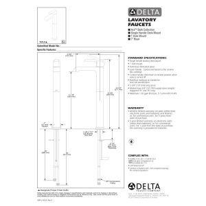 DELTA FAUCET Delta Faucet Ara Vessel Sink Faucet, Single Hole Bathroom Faucet Brushed Nickel, Single Handle Bathroom Faucet, Stainless 767LF-SS, 14.63 x 2.00 x 5.38 inches