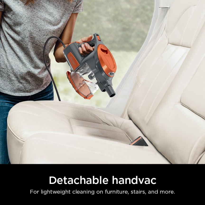 Shark Shark HV302 Rocket Pet Corded Stick Vacuum, Lightweight with Swivel Steering for Carpets & Hard Floors, Converts to Hand Vacuum, Includes Crevice Tool, Pet Multi-Tool & Precision Duster, Orange