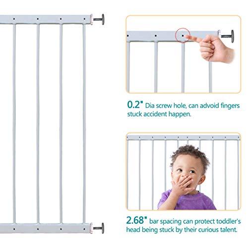 Fairy Baby Window Guards for Children, Adjustable Wide Child Safety Window Guard Prevents Accidental Falls, Home Security Childproof Interior Bar Guard for Windows Wide 36.22" - 61.41"(2 Panels)