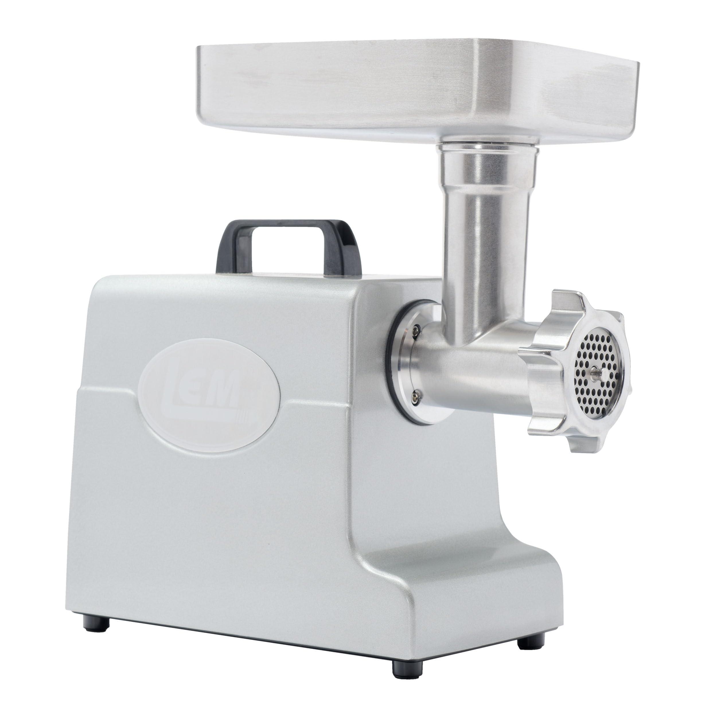 LEM LEM Products MightyBite #8 Meat Grinder, 500 Watt Aluminum Electric Meat Grinder Machine, Ideal for Regular Use