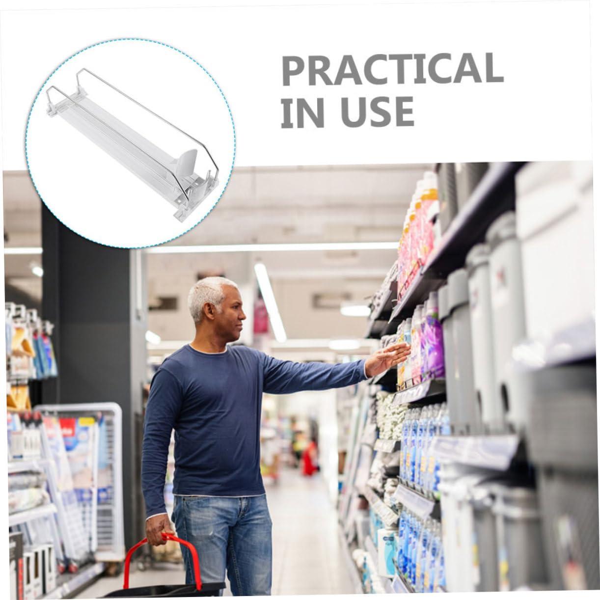 Hemoton Hemoton Supermarket Shelf Pusher Beverage Dispenser Drink Automatic Replenishment Organizer 300 Bottle Sliding Organizer for Efficient Drink Display