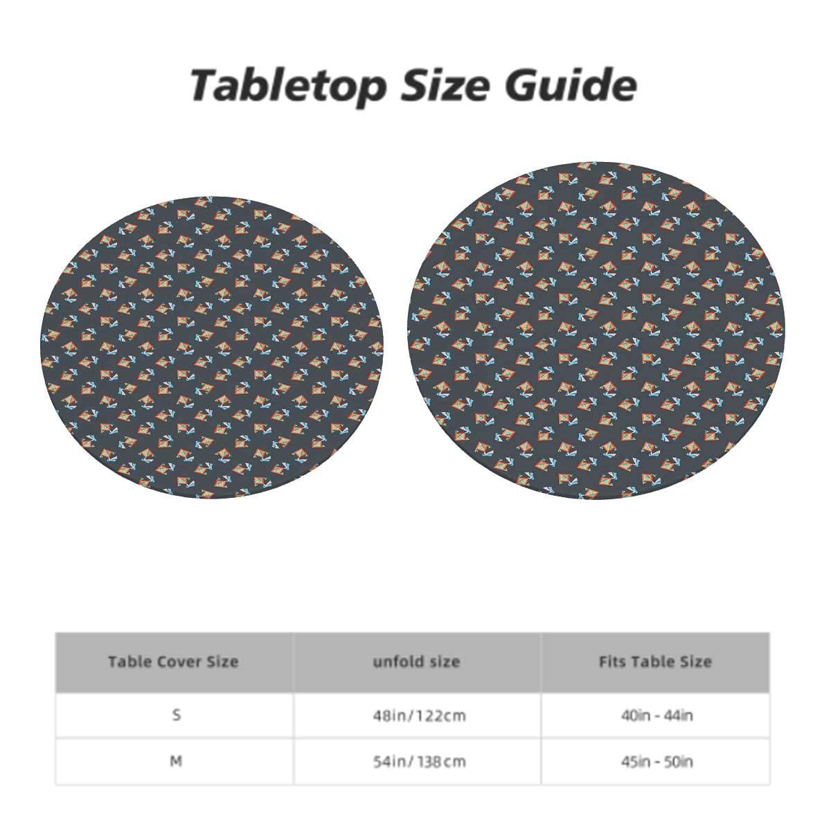 NJZOXR NJZOXR Tablecloth Toppers for Round Tables Waterproof Oil Proof Table Cloth Wipe Clean Table Cover for Indoor and Outdoor Bullseye Rhombuses Nursery Fits up 45\"-50\" Diameter Tables