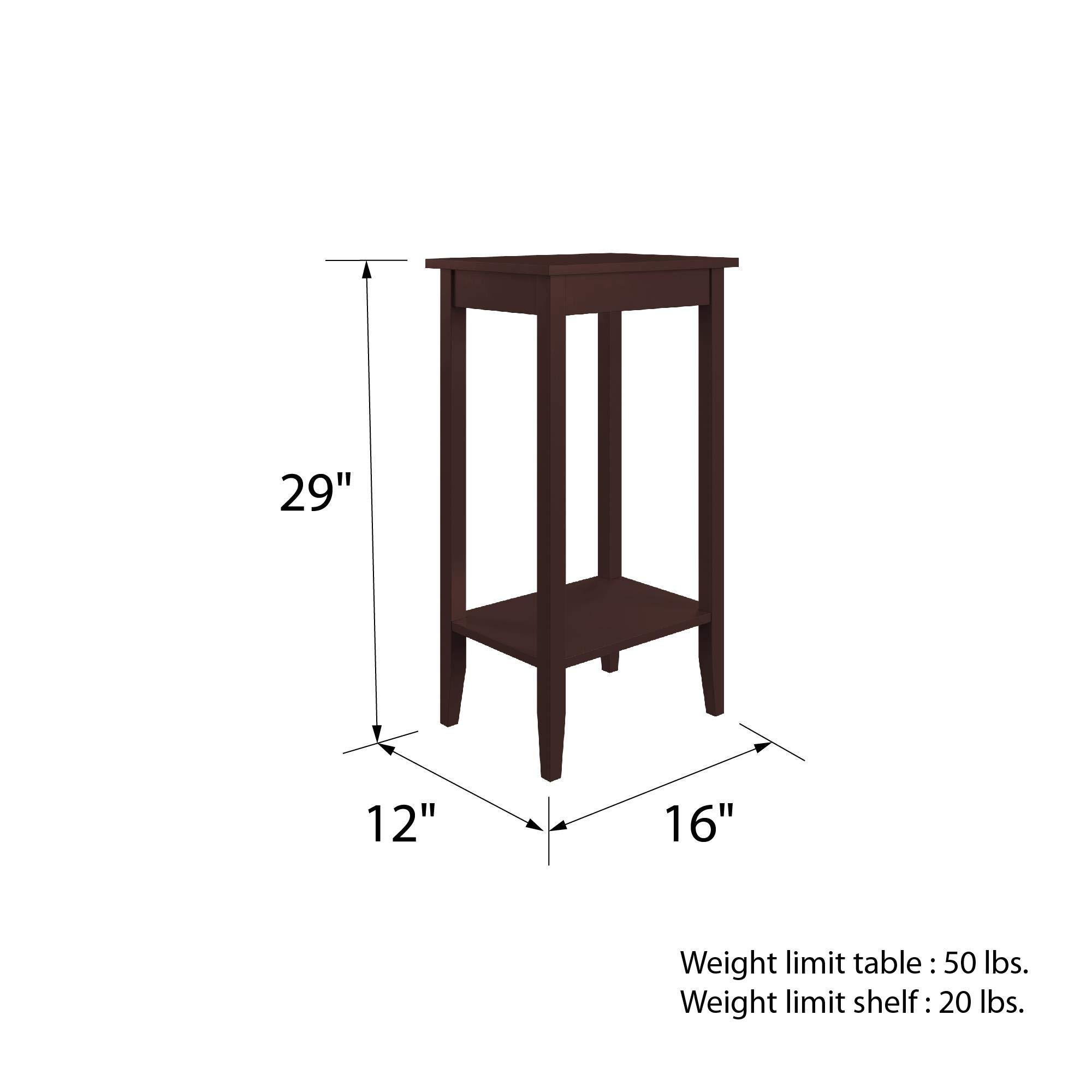 DHP DHP Rosewood Tall End Table