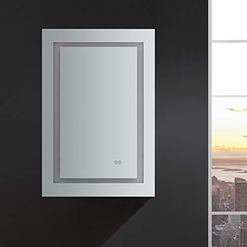 Fresca Fresca Spazio 24\" Wide x 36\" Tall Bathroom Medicine Cabinet w/LED Lighting & Defogger