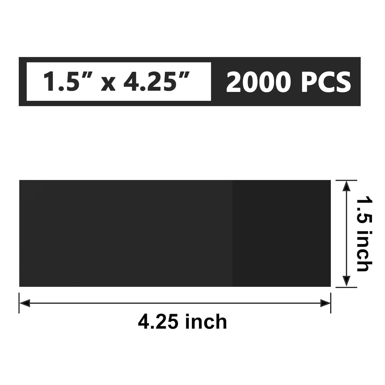 NATURALABEL NATURALABEL Standard Napkin Band, Paper Napkin Rings Self Adhesive 2000-Count (Black)