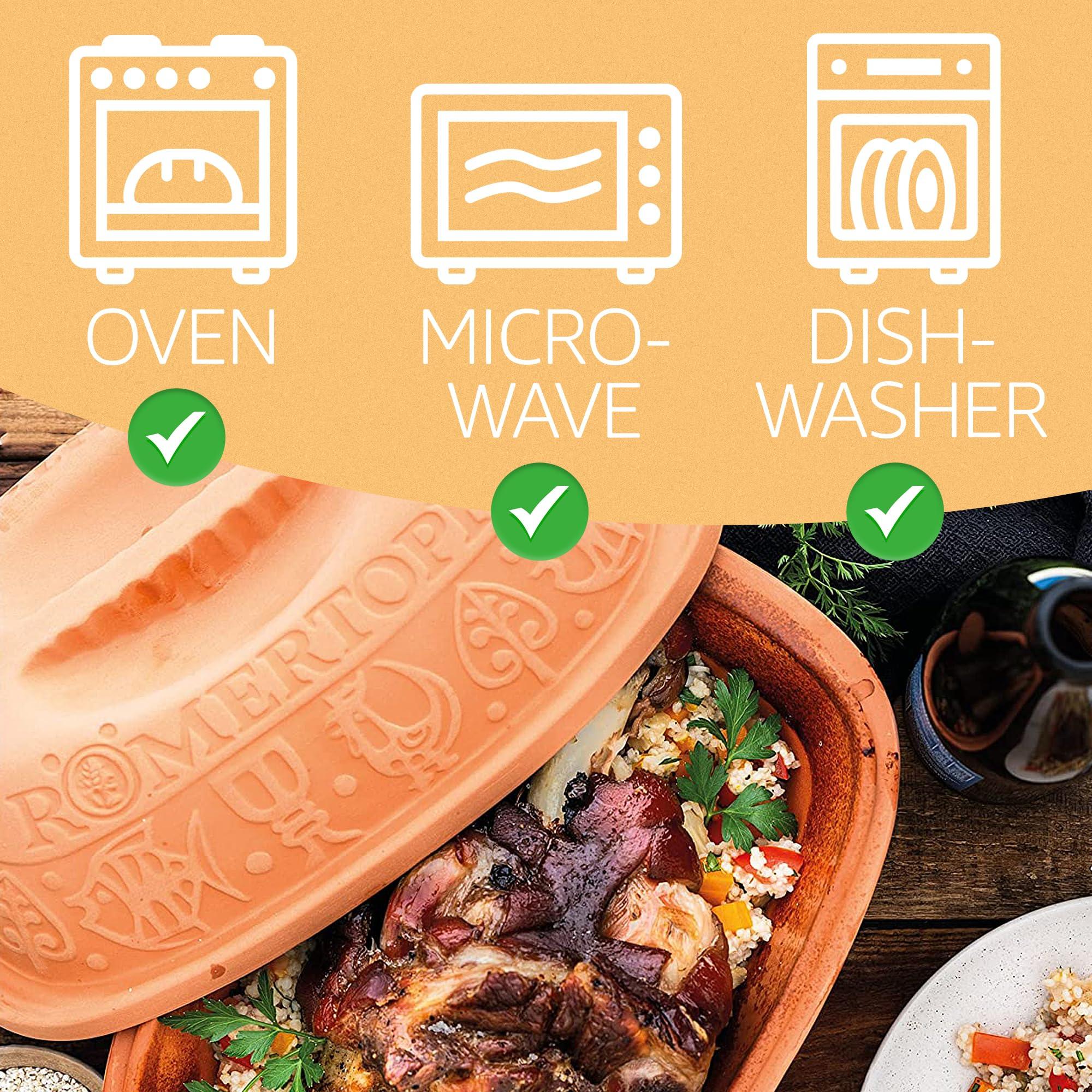 Römertopf Rmertopf 10905 Clay Roaster | Non-Stick Dutch Oven | Healthy Clay Pot Cooking | Clay Baker | Versatile Cooking Vessel - 1.6 Quarts (1.5 Liters) for up to 2 people