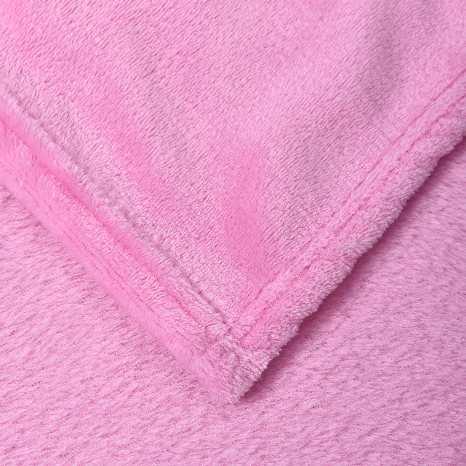 Jiposuhoe Jiposuhoe Personalized Custom Blankets with Name Picture Text Logo Customized Blanket Gifts for Adults Family Dad Mom Anniversary Wedding Couple Valentines Day Gifts, Pink, 71\"x91\"