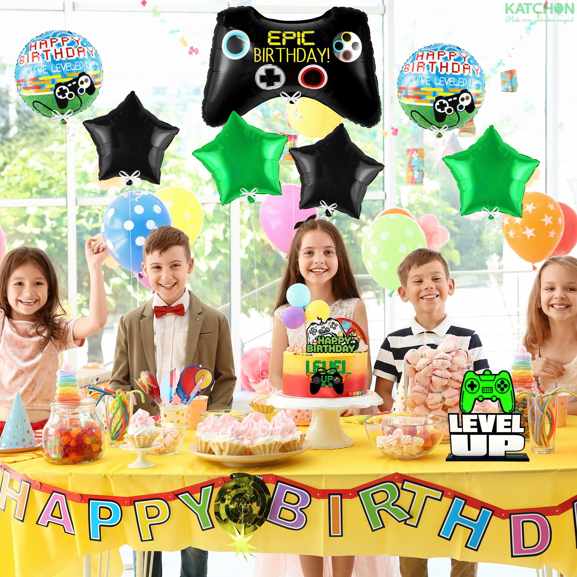 KatchOn KatchOn, Pack 7 Huge Video Game Balloons - Video Game Birthday Decorations | Gaming Balloons, Gamer Birthday Party Decorations | Gamer Birthday Balloons, Gamer Balloons, Level Up Birthday Decorations