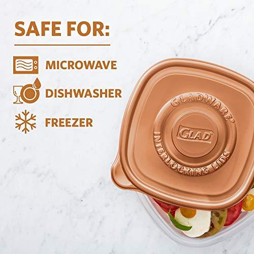 Glad GladWare Home Tall Entree Food Storage Containers, Large Square Holds 42 Ounces of Food, 3 Count Set - 6 Pack | With Glad Lock Tight Seal, BPA Free Containers and Lids (18 Total Containers)