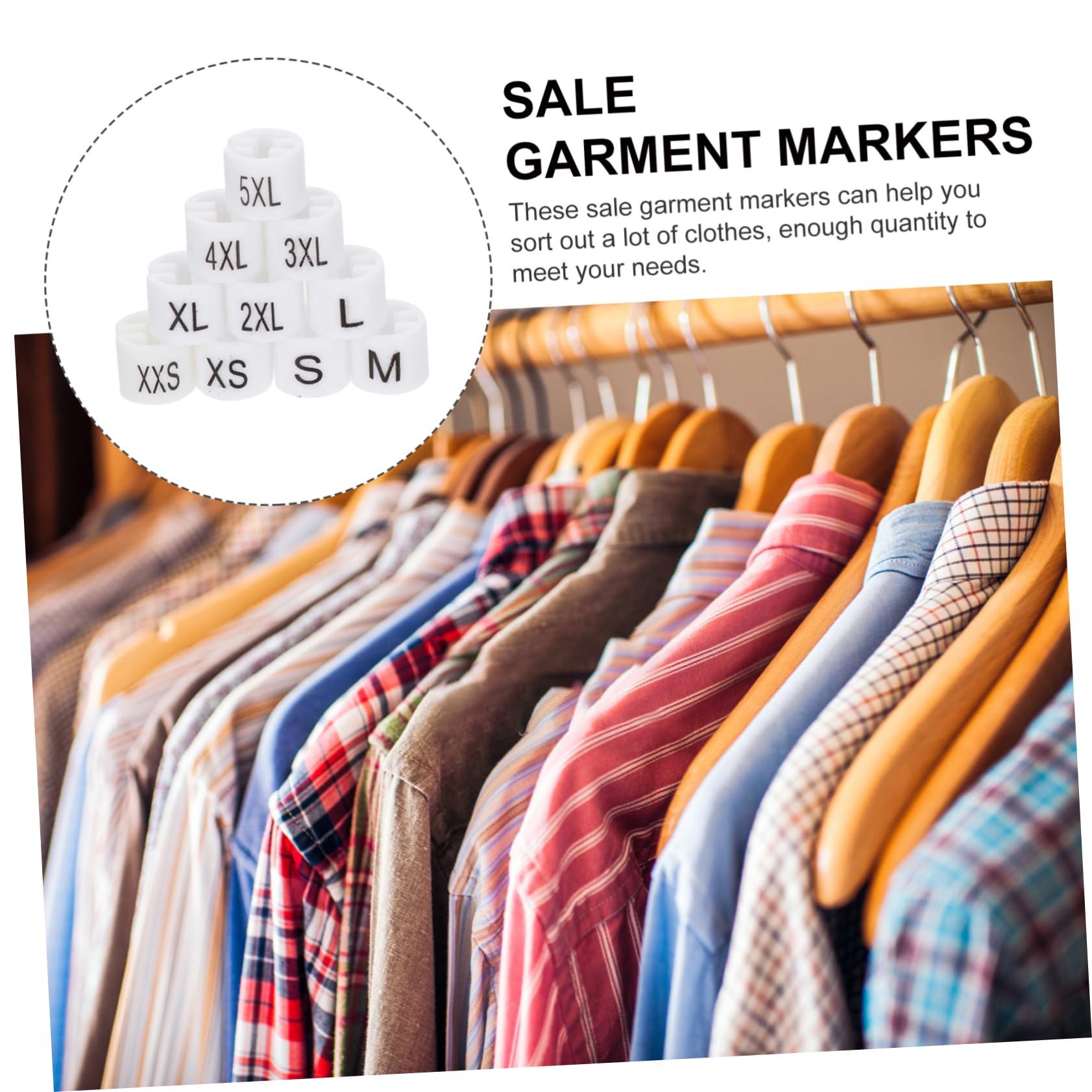 BESTOYARD BESTOYARD 300 Pcs Size Grain Clothes Hanger Size Markers with Numbers Clothing Size Markers Hangers Tags Marker Color- Coding Hanger Sizes Marker Ease Plastic Baby White Nursery Iron Wire