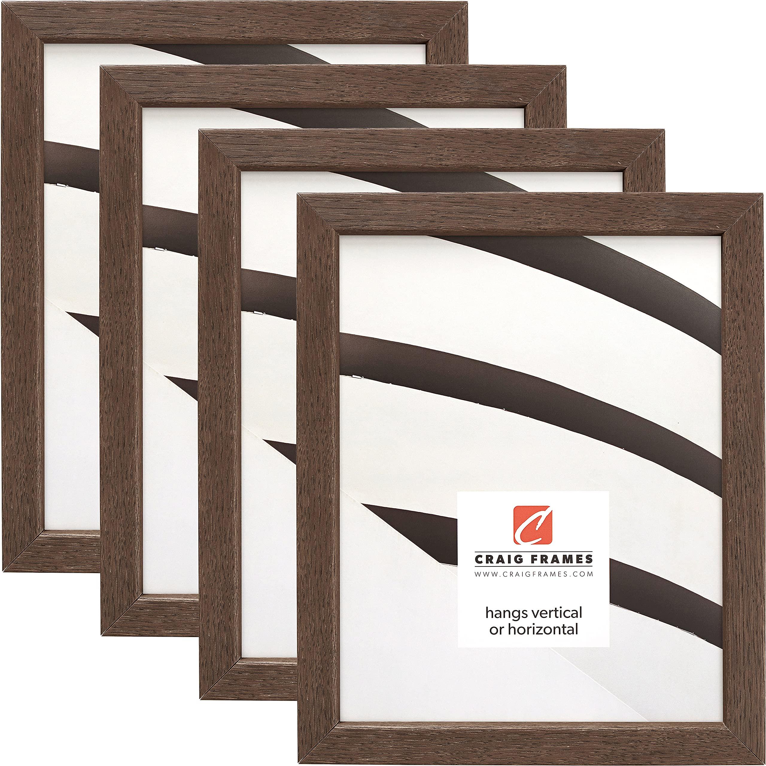 Craig Frames Craig Frames Farmhouse Essentials Tall Picture Frame, 4 x 6 Inch, Brown, Set of 4