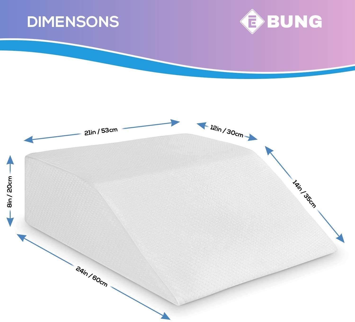 Ebung Ebung Memory Foam Leg Elevation Pillows- Leg Support Pillow to Elevate Feet, Leg Pillows for Elevation Blood Circulation, Leg Swelling, Sciatica - Leg Wedges for Elevation