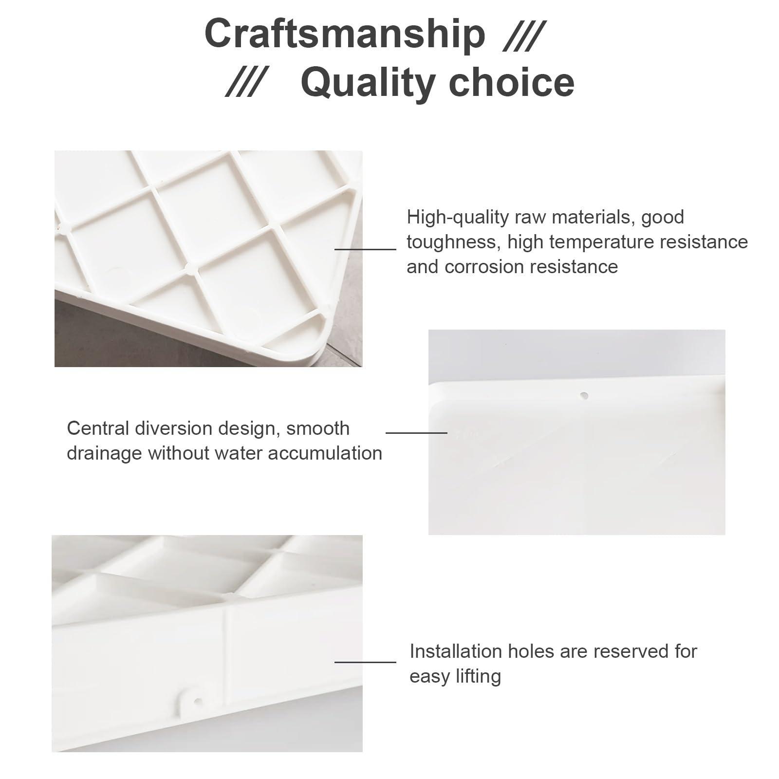 WHYATT Air Conditioner Drip Pan, Condensate Water Collector, Air Conditioner Drain Hose, Air Conditioner Indoor/Outdoor Unit Water Collecting And Drainage Pan Universal AC Drain Kit Plastic Water Catcher ( S