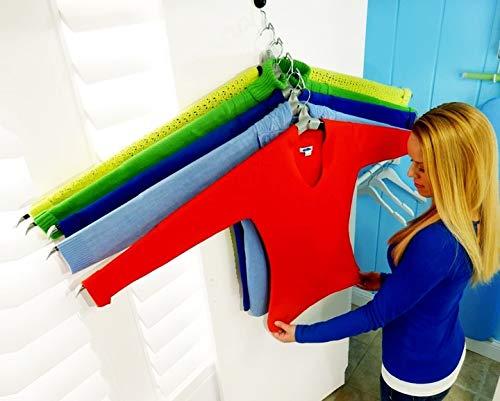 Mr. Laundry Clothes Drying Rack - Laundry Butler 5 Hanger Deluxe Set - Energy and Space Saving Design