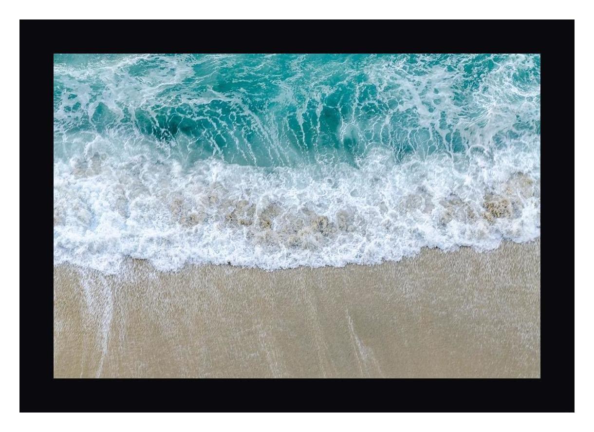 Canvas Art USA Washing Away by Richard Silver - 21\" x 30\" Framed Canvas Art Print - Black Frame - Ready to Hang