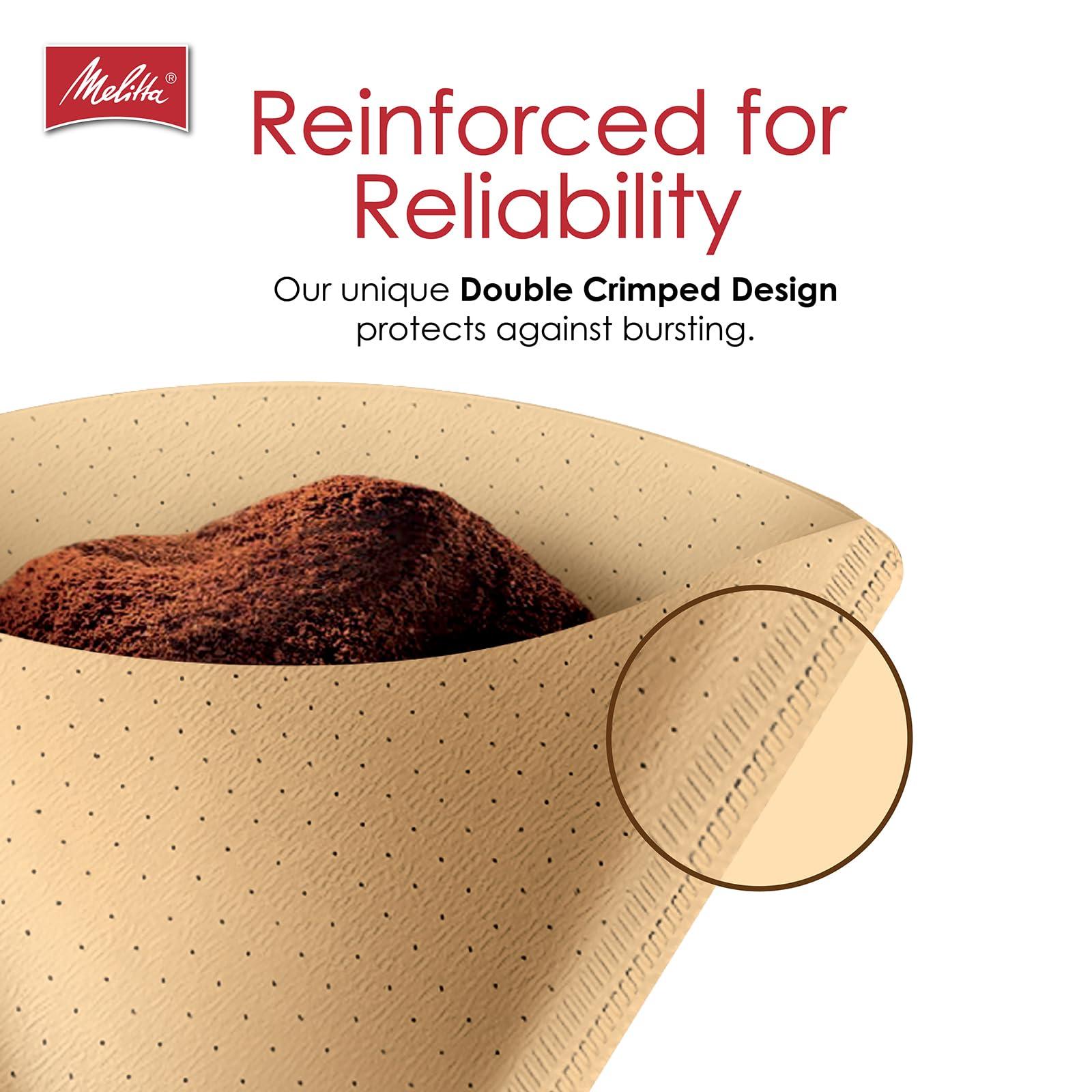 Melitta Melitta 2 Cone Coffee Filters, Unbleached Natural Brown, 100 Count (Pack of 3) 300 Total Filters Count - Packaging May Vary