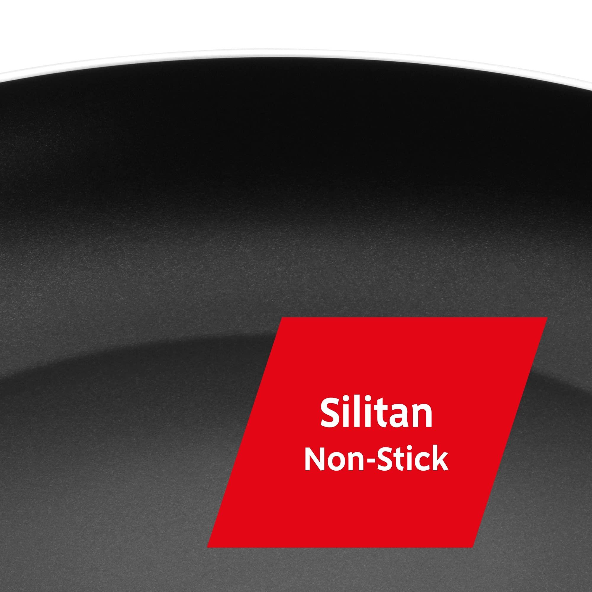 Silit Silit Belluna Frying Pan 28 cm Aluminium Coated with Plastic Handle for Gentle Frying Blue