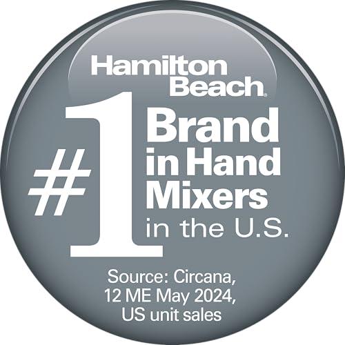 Hamilton Beach Hamilton Beach Power Deluxe 6-Speed Electric Hand Mixer with Snap-On Storage Case, QuickBurst, Beaters, Whisk, Powerful 250 Watt Motor, Bowl Rest, Black (62692)