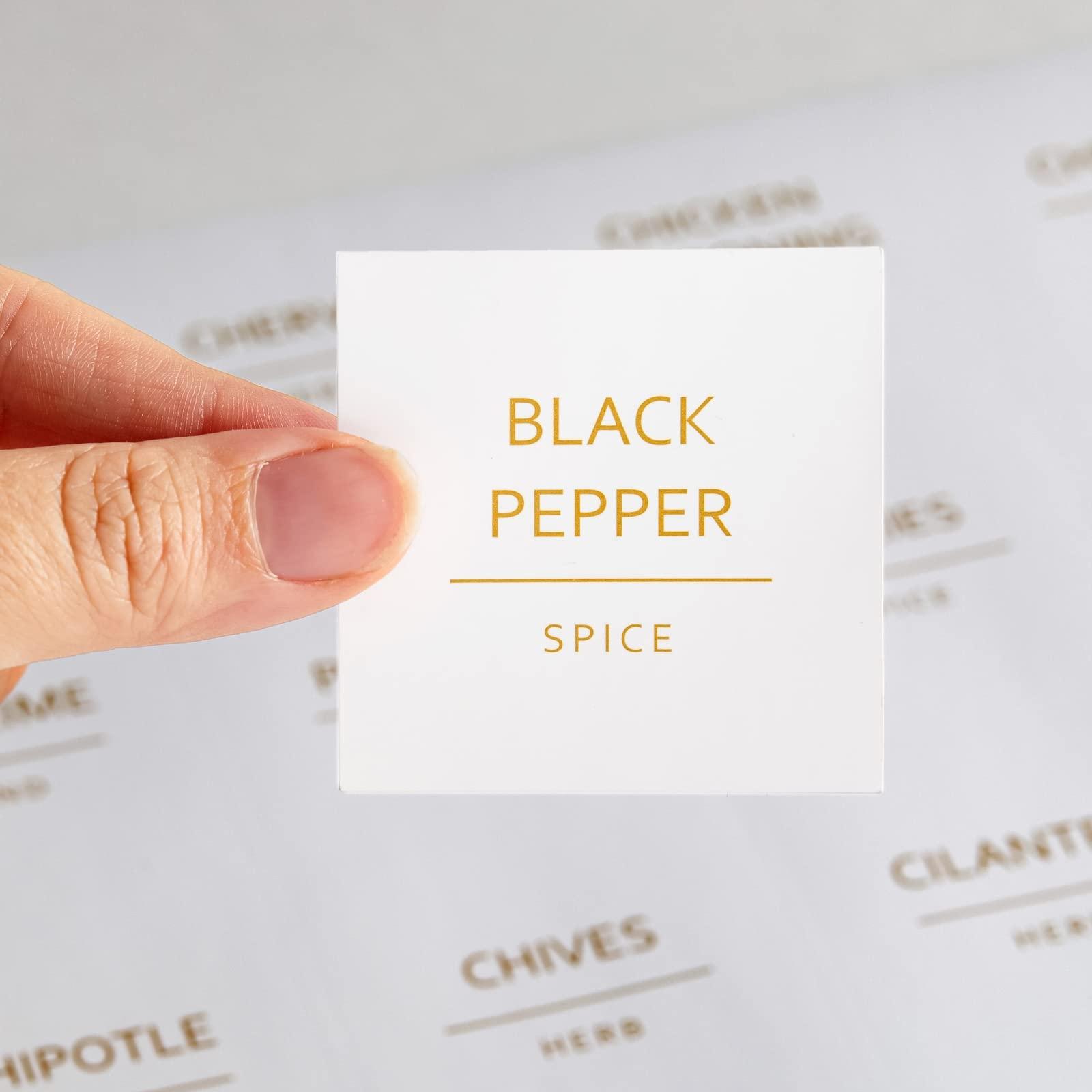 Talented Kitchen Talented Kitchen 24 Pack 6 Oz Glass Spice Jars with Shaker Lids, 328 Preprinted Labels, Gold Caps, and Gold Lids with Seasoning Containers Labels