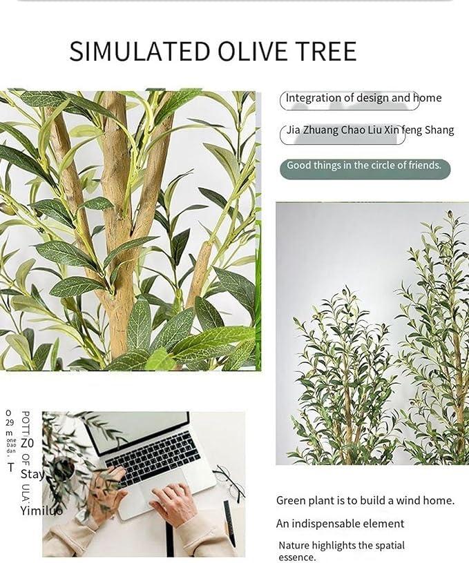 Sohodoo Simulated Banyan Tree, Fake Tree with Real Wood Trunk, Hotel Landscaping Tree Artificial Plants Wishing Tree for Indoor Modern Decor (Size : 1mx0.9m)