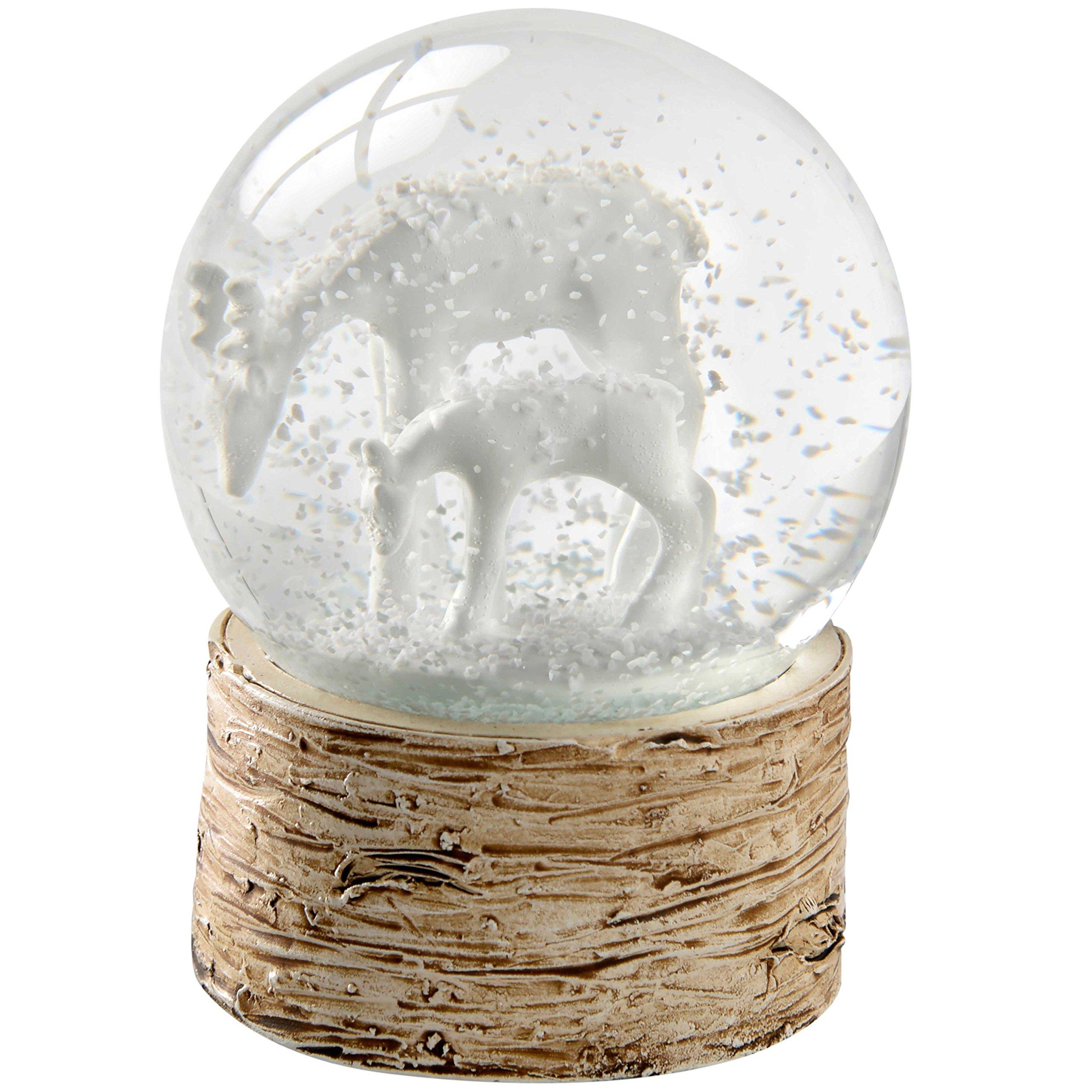 WeRChristmas WeRChristmas Snowflake Deer and Penguin Snow Globe Christmas Decoration, 65 Mm - White, Set of 3