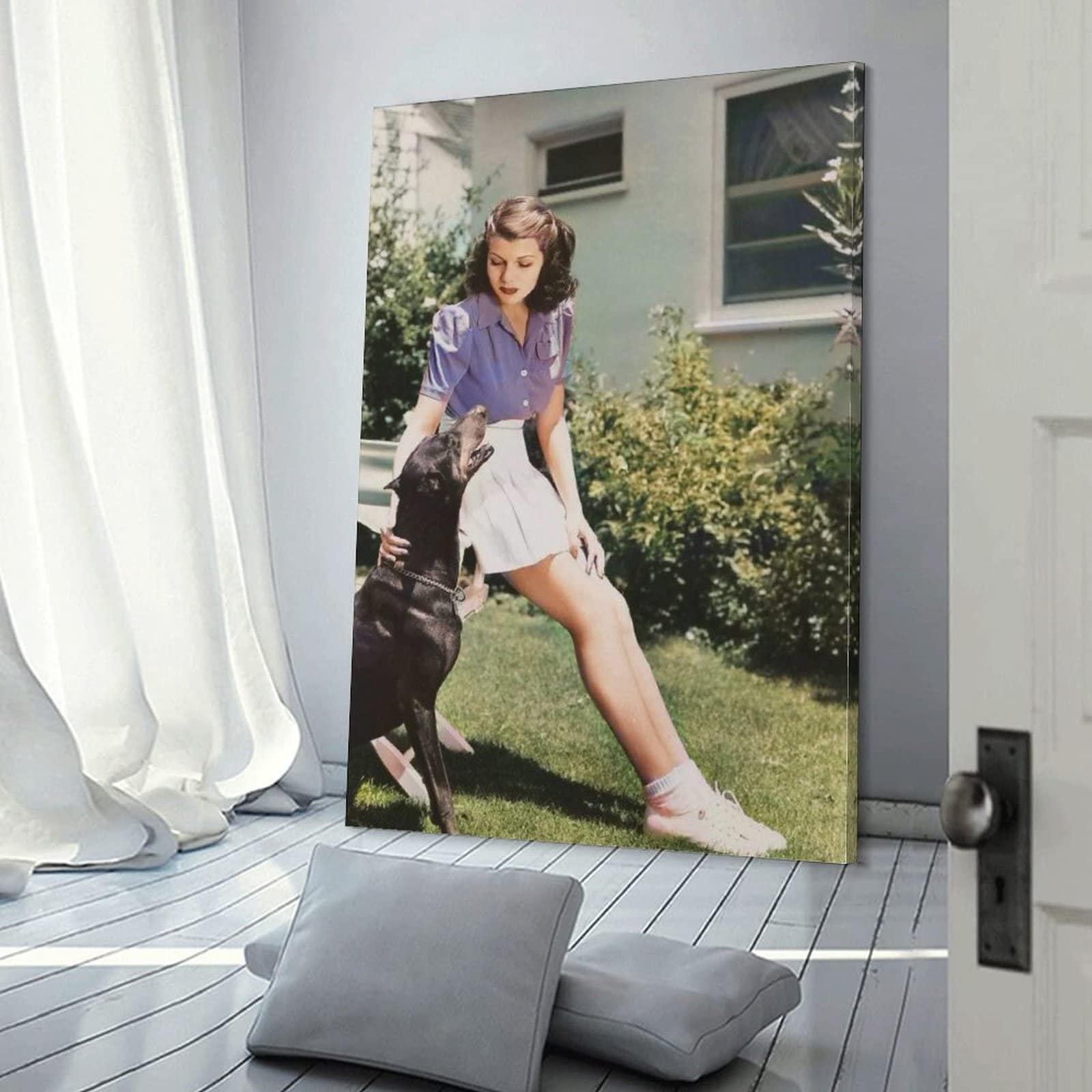 BEEGON Rita Hayworth Classic Beauty Poster (89) Print Photo Art Painting Canvas Poster Home Decorative Bedroom Modern Decor Posters Gifts 20x30inch(50x75cm)