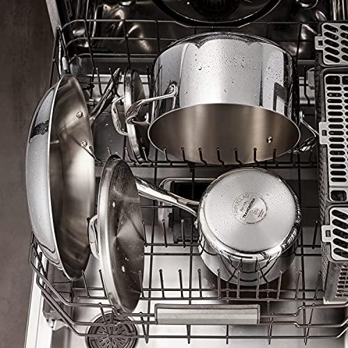 Tramontina Tramontina Tri-Ply Clad Stainless Steel 3-Quart Sauce Pan with Lid, Induction-Ready, Dishwasher-Safe, NSF-Certified, Made in Brazil