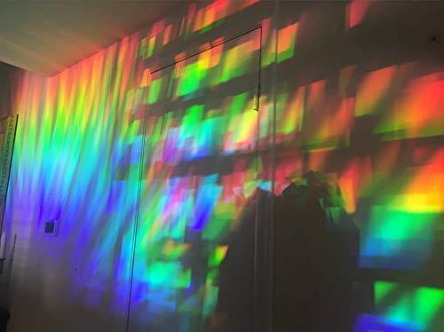 Rainbow Symphony Rainbow Symphony Rainbow Suncatcher Window Film, Diffraction Window Film, Stained Glass Window Cling, Holographic Prismatic Film, Crystal Pattern, 24\" X 36\", Made in USA