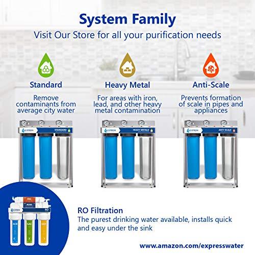 EXPRESS WATER Express Water WH100SP Anti Scale Whole House Water Filter System, Blue