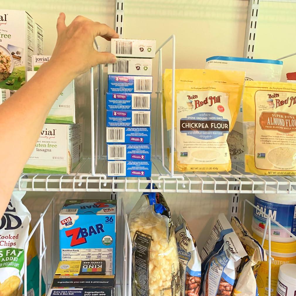 Evelots Evelots Tall Wire Shelf Dividers -8 Pack- Closet Storage & Organization for Office/Pantry/Garage Shelf Separator - Easy Clip-No Tool - Solid Coated Steel