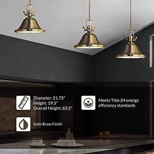 Sea Gull Lighting Generation Lighting 6514403-848 Transitional Three Light Pendant from SeaGull - Stone Street collection in Bronze / Dark finish,