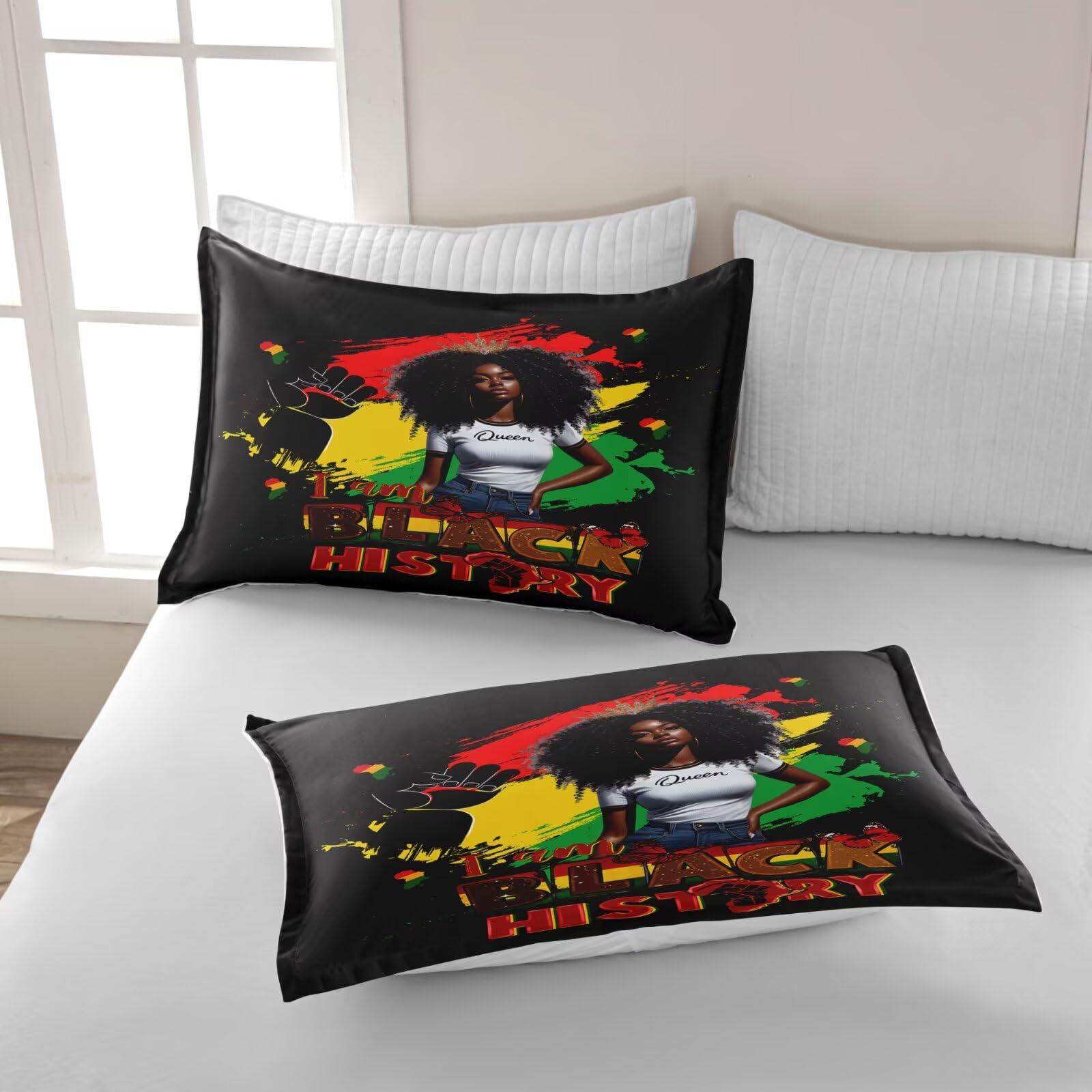 GRAT TIOC GRAT TIOC Black Girl Comforter Sets Full,Black Girl Magic Bedding Set,African American Girl Comforter Set for Kids Afro Melanin Bedroom Bed Set