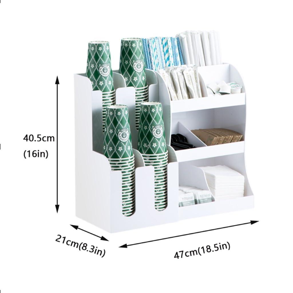 SBOJI SBOJI Coffee Station Organizer Set, Acrylic Coffee Bar Organizer for Counter, Coffee Condiment and Cup Storage Organizer