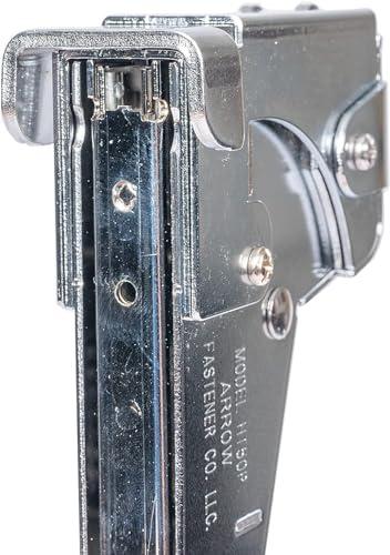 Arrow Fastener Arrow HT50 Heavy Duty Hammer Tacker, Chromed-Steel Manual Stapler with Sure-Grip Handle, Dual-Capacity Rear-Load Magazine, Fits 5/16”, 3/8", or 1/2" Staples