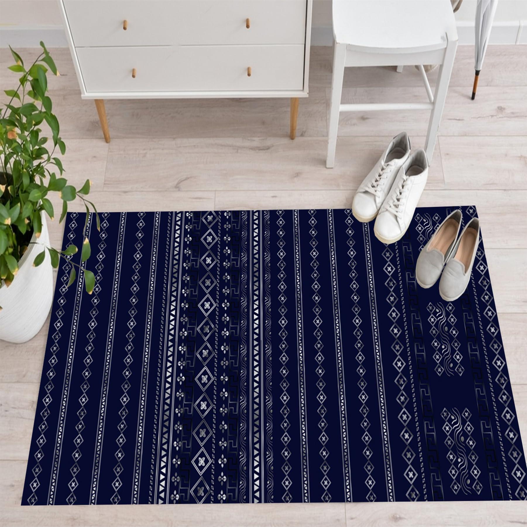 ADERN Abstract Kitchen Rug 5x7ft/60x84in/150x210cm Elegant and Comfortable Soft Throw Rug for Room Living Room - Stylish and Relaxing Area Rug