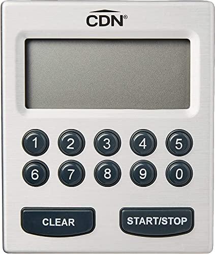 CDN CDN Direct Entry 2- Alarm Digital Kitchen Timer | Counts Up & Down, 10 Hours by Hours, Minutes & Seconds, Big Digit, Loud & Long Audio/Vibrate Alarm, Stand, Hang, Magnet Mounting - TM30
