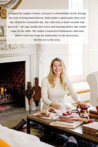 Portmeirion Portmeirion Sophie Conran White Large Pitcher with Handle | 58 Oz Serving Pitcher for Hot or Cold Beverages | Made from Fine Porcelain | Dishwasher and Microwave Safe