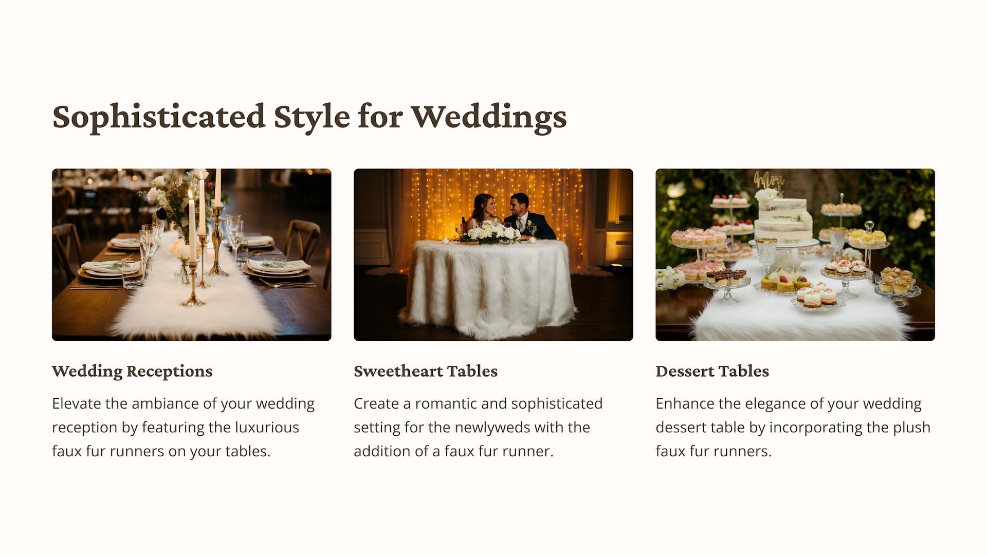 FabricLA Red Table Runner | Faux Fur Table Runners | 12 X 60-Inch Long Fluffy Snow Christmas & Holiday Dcor | Dining Table Runner Design by FabricLA